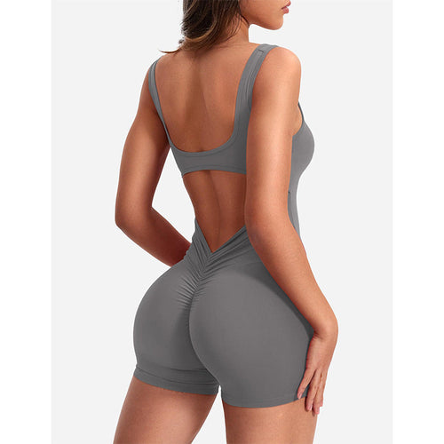 Backless Slim Fit Hip Lifting Yoga Jumpsuit