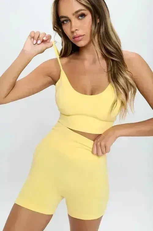 Core Power Seamless Biker Shorts Set – High-Stretch